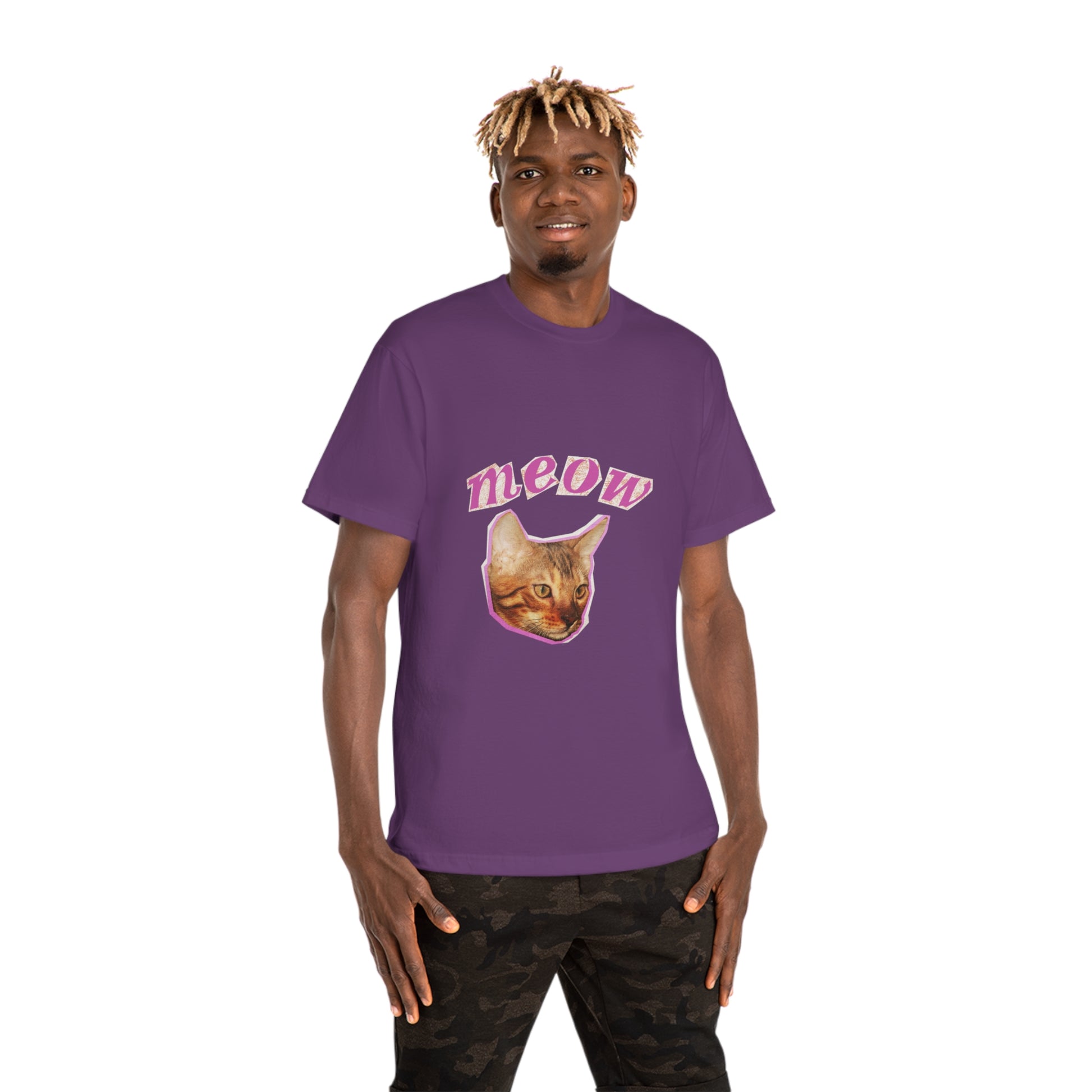 Meow Cat Unisex T-Shirt – Cute & Funny Gift for Cat Lovers | Casual Everyday Wear