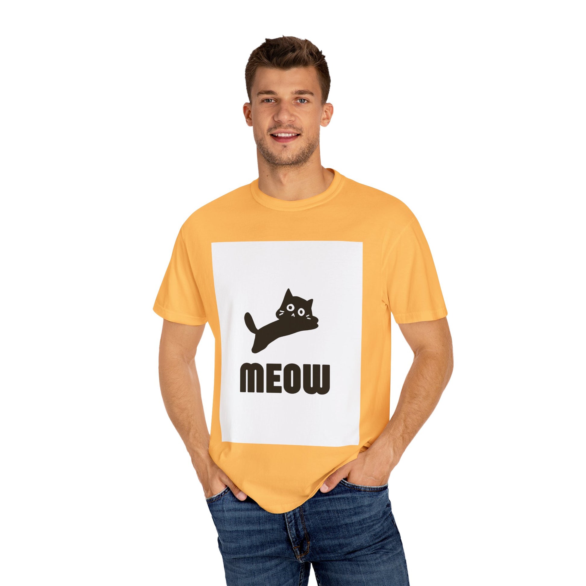 Playful Cat T-Shirt, Meow Tee, Unisex Animal Shirt, Cute Cat Lover Gift, Funny Pet T-Shirt, Casual Wear, Birthday Present