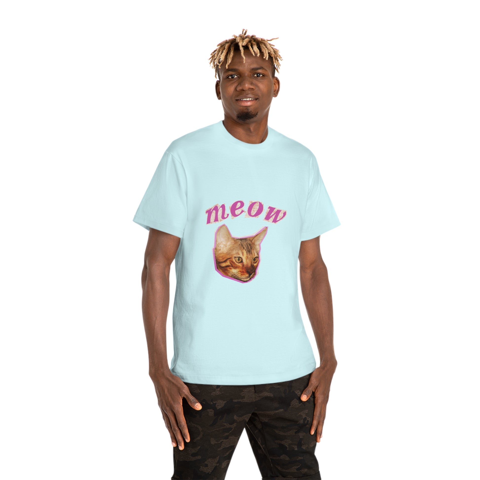 Meow Cat Unisex T-Shirt – Cute & Funny Gift for Cat Lovers | Casual Everyday Wear