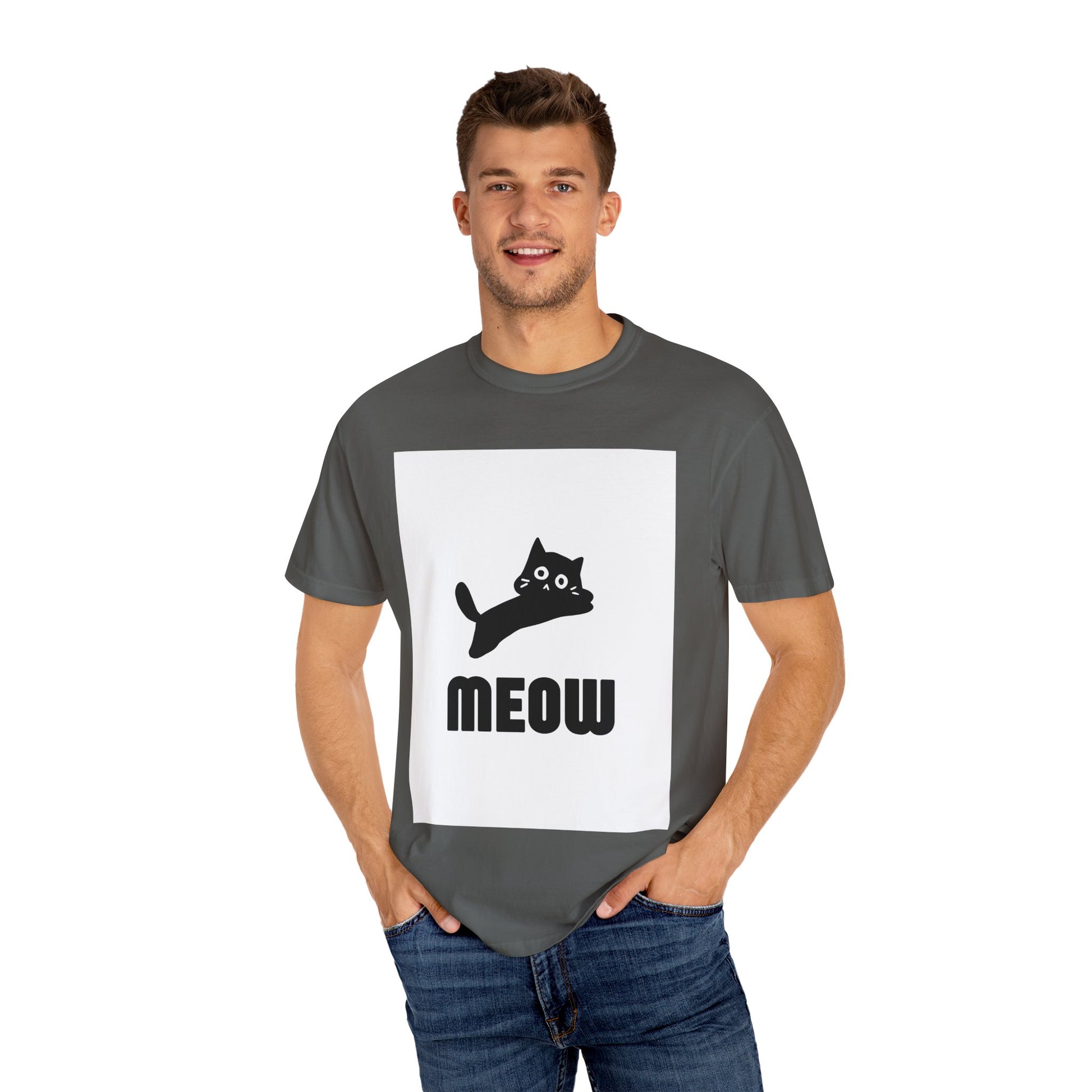 Playful Cat T-Shirt, Meow Tee, Unisex Animal Shirt, Cute Cat Lover Gift, Funny Pet T-Shirt, Casual Wear, Birthday Present