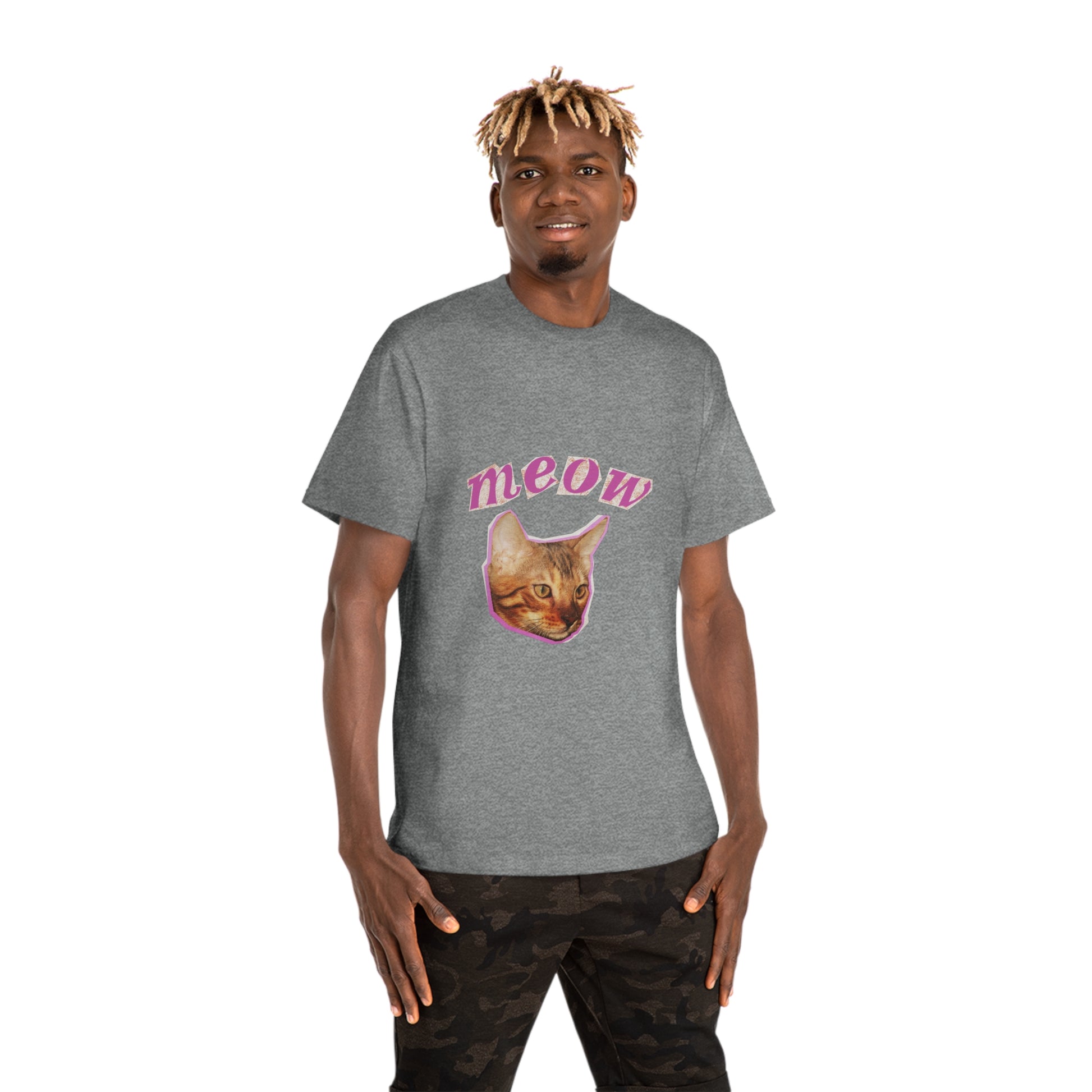 Meow Cat Unisex T-Shirt – Cute & Funny Gift for Cat Lovers | Casual Everyday Wear