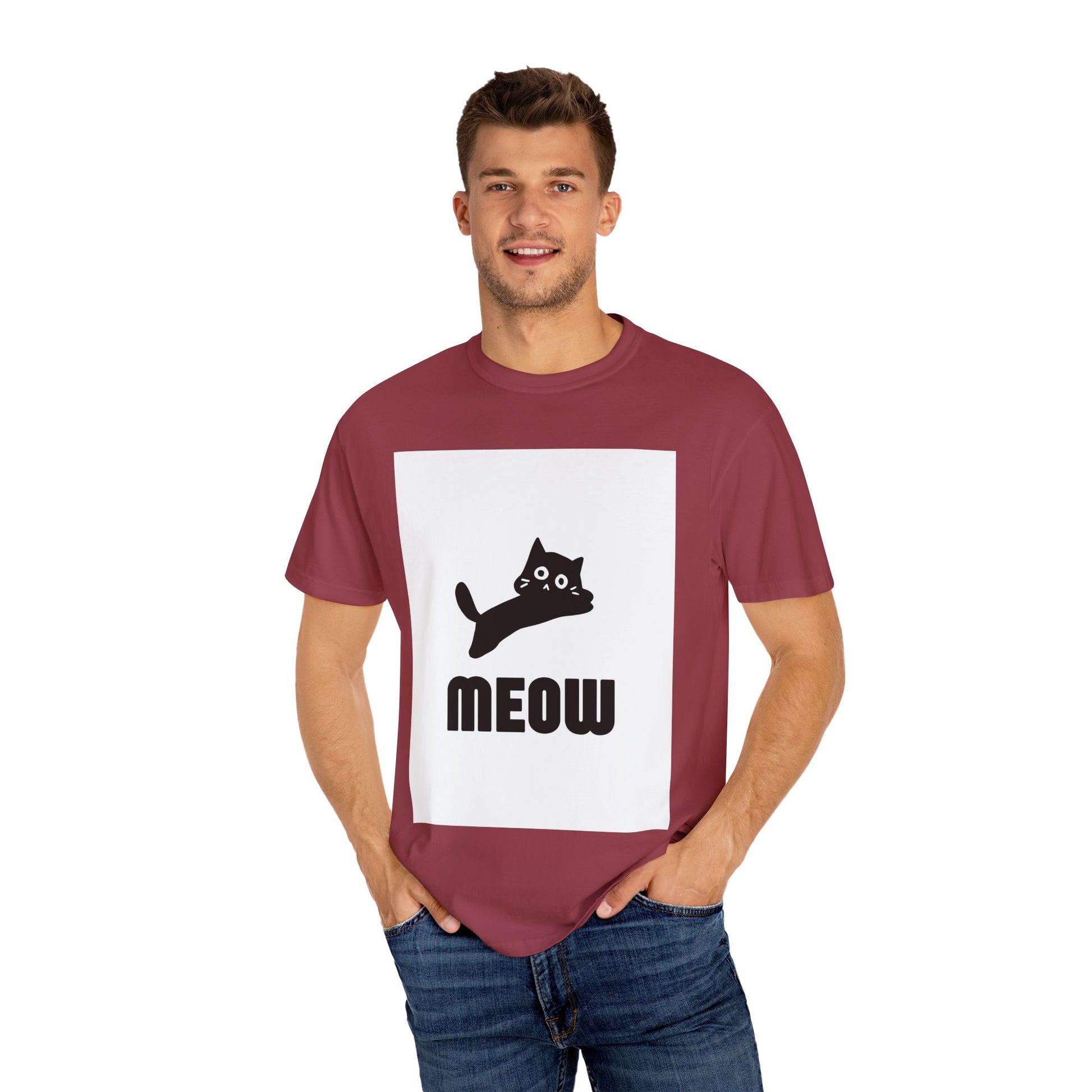 Playful Cat T-Shirt, Meow Tee, Unisex Animal Shirt, Cute Cat Lover Gift, Funny Pet T-Shirt, Casual Wear, Birthday Present