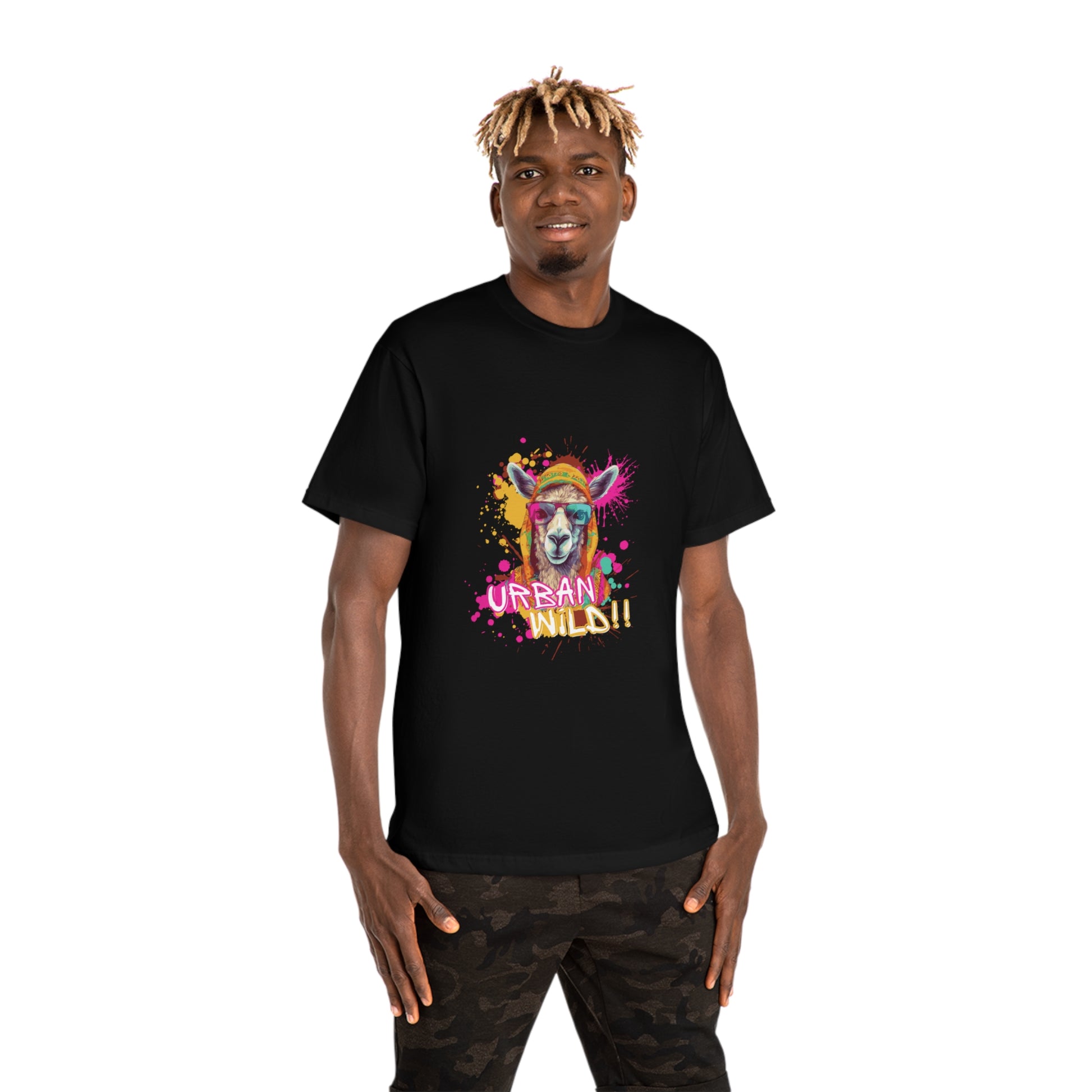 Urban Rebel Unisex T-Shirt | Colorful Animal Art Tee, Streetwear, Unique Gift, Festival Fashion, Casual Wear