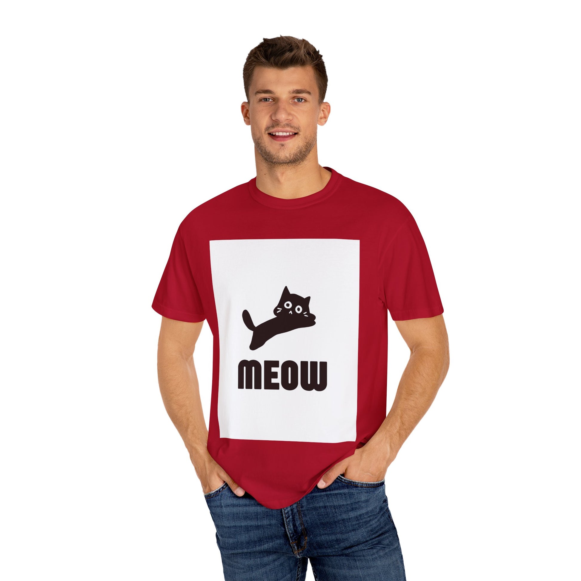 Playful Cat T-Shirt, Meow Tee, Unisex Animal Shirt, Cute Cat Lover Gift, Funny Pet T-Shirt, Casual Wear, Birthday Present