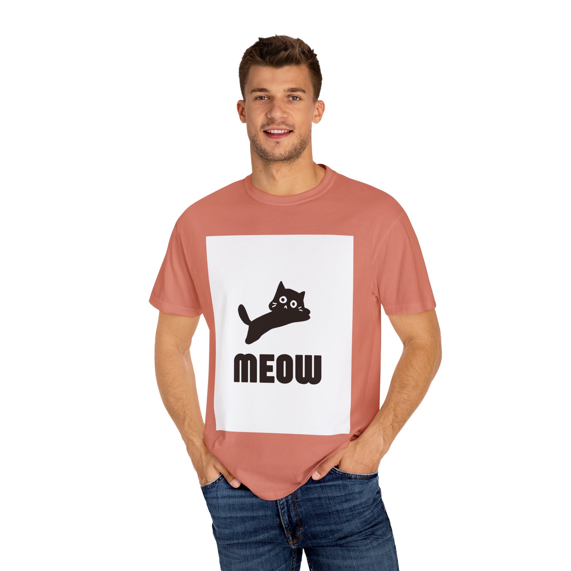 Playful Cat T-Shirt, Meow Tee, Unisex Animal Shirt, Cute Cat Lover Gift, Funny Pet T-Shirt, Casual Wear, Birthday Present