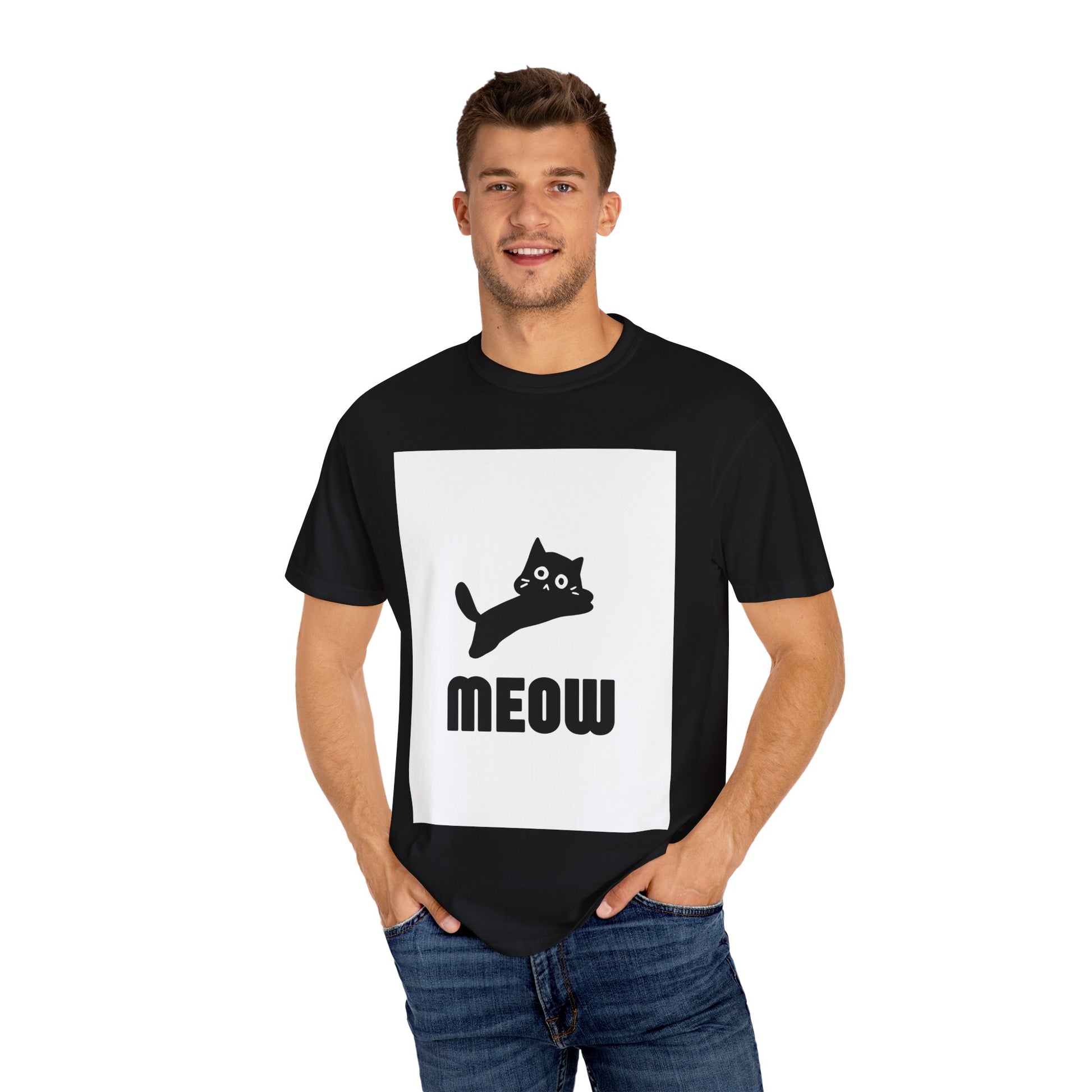 Playful Cat T-Shirt, Meow Tee, Unisex Animal Shirt, Cute Cat Lover Gift, Funny Pet T-Shirt, Casual Wear, Birthday Present