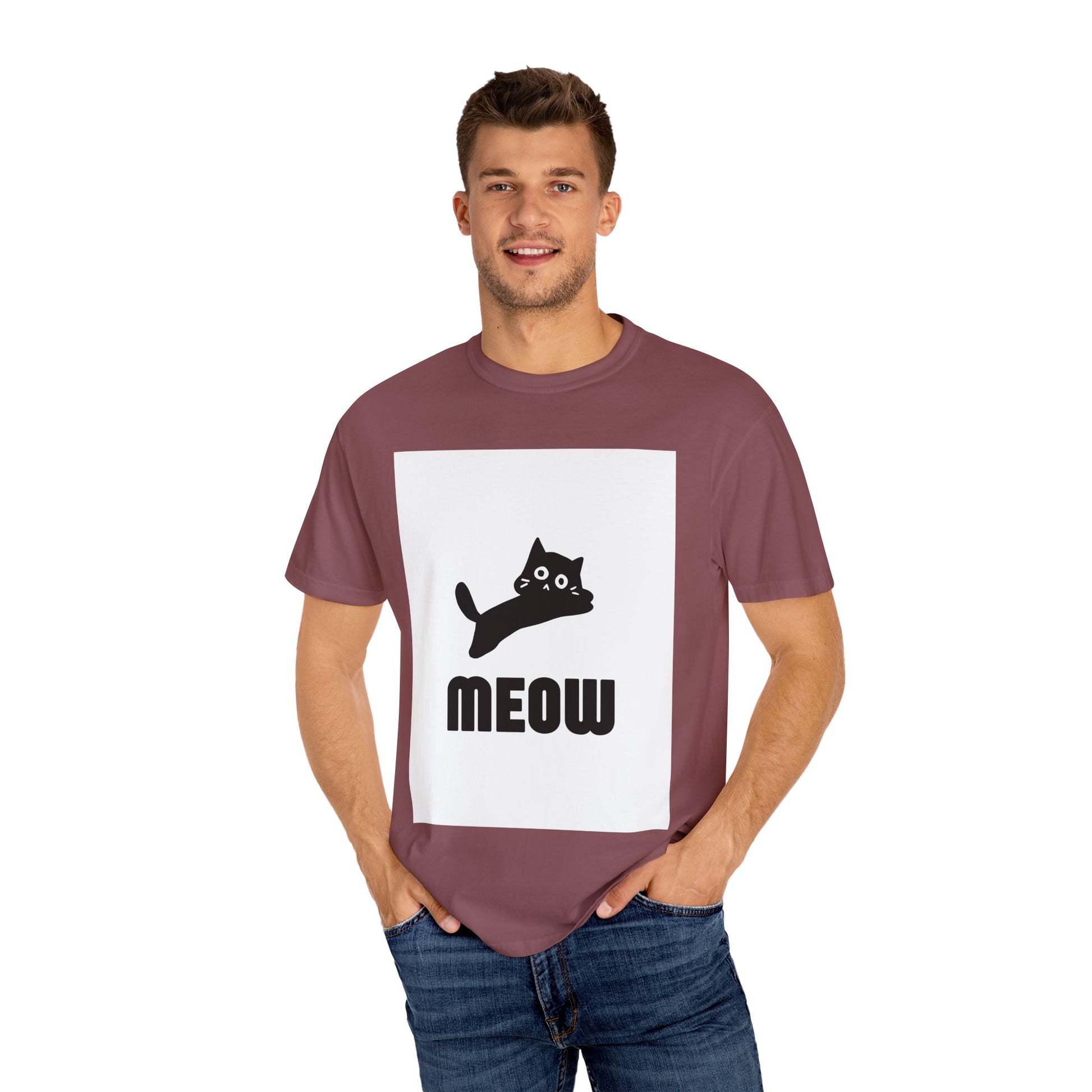Playful Cat T-Shirt, Meow Tee, Unisex Animal Shirt, Cute Cat Lover Gift, Funny Pet T-Shirt, Casual Wear, Birthday Present