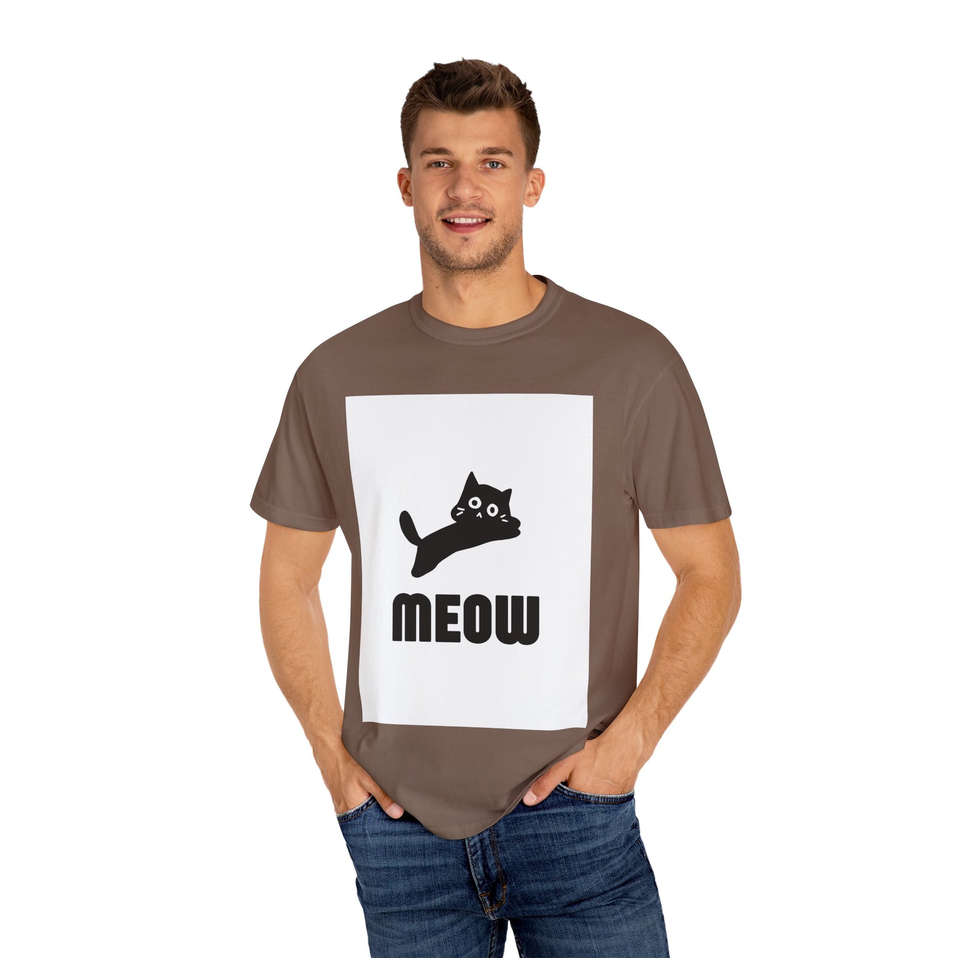 Playful Cat T-Shirt, Meow Tee, Unisex Animal Shirt, Cute Cat Lover Gift, Funny Pet T-Shirt, Casual Wear, Birthday Present