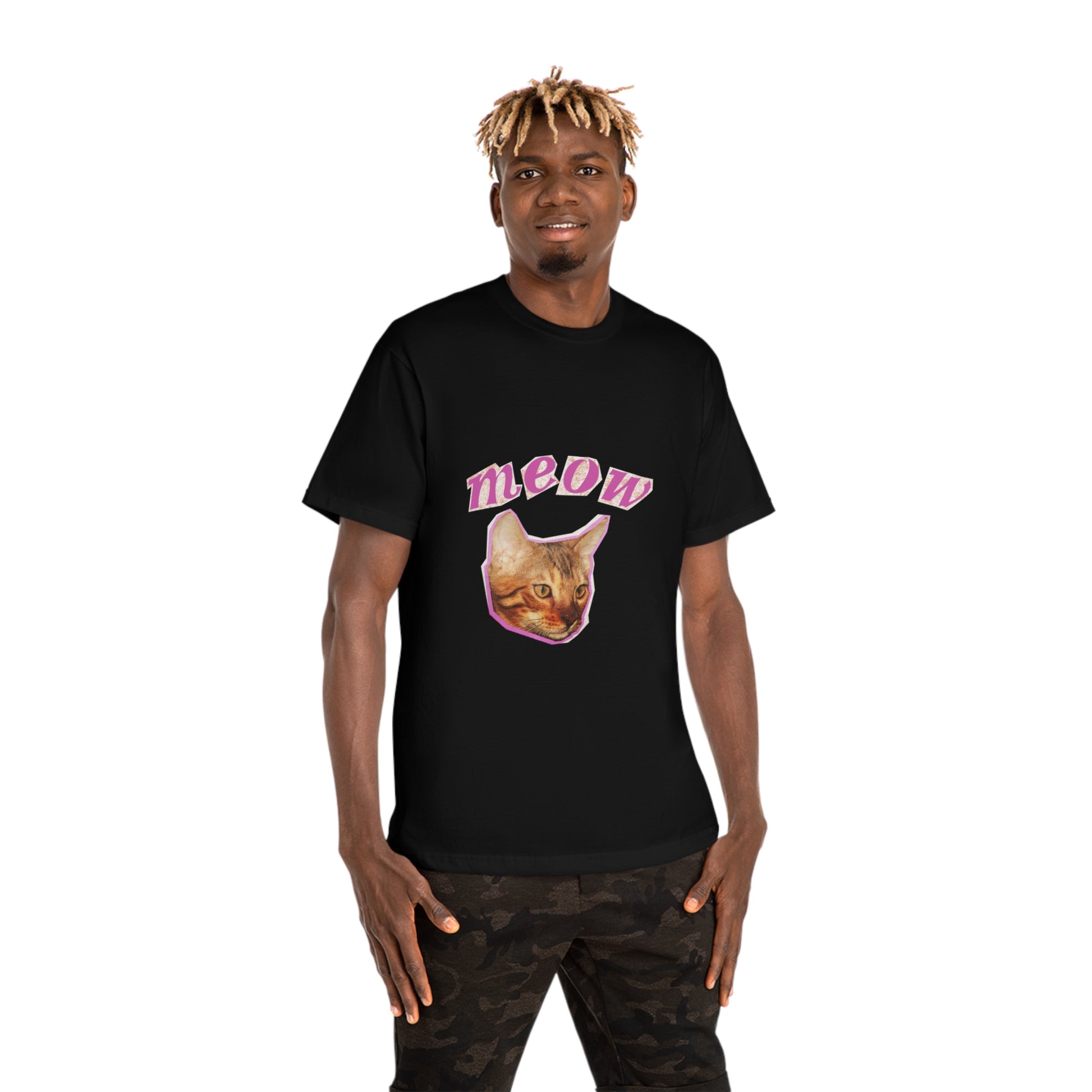 Meow Cat Unisex T-Shirt – Cute & Funny Gift for Cat Lovers | Casual Everyday Wear
