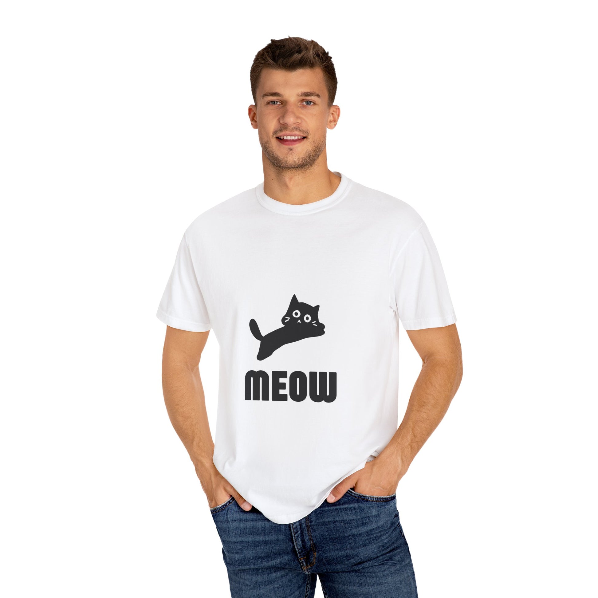 Playful Cat T-Shirt, Meow Tee, Unisex Animal Shirt, Cute Cat Lover Gift, Funny Pet T-Shirt, Casual Wear, Birthday Present