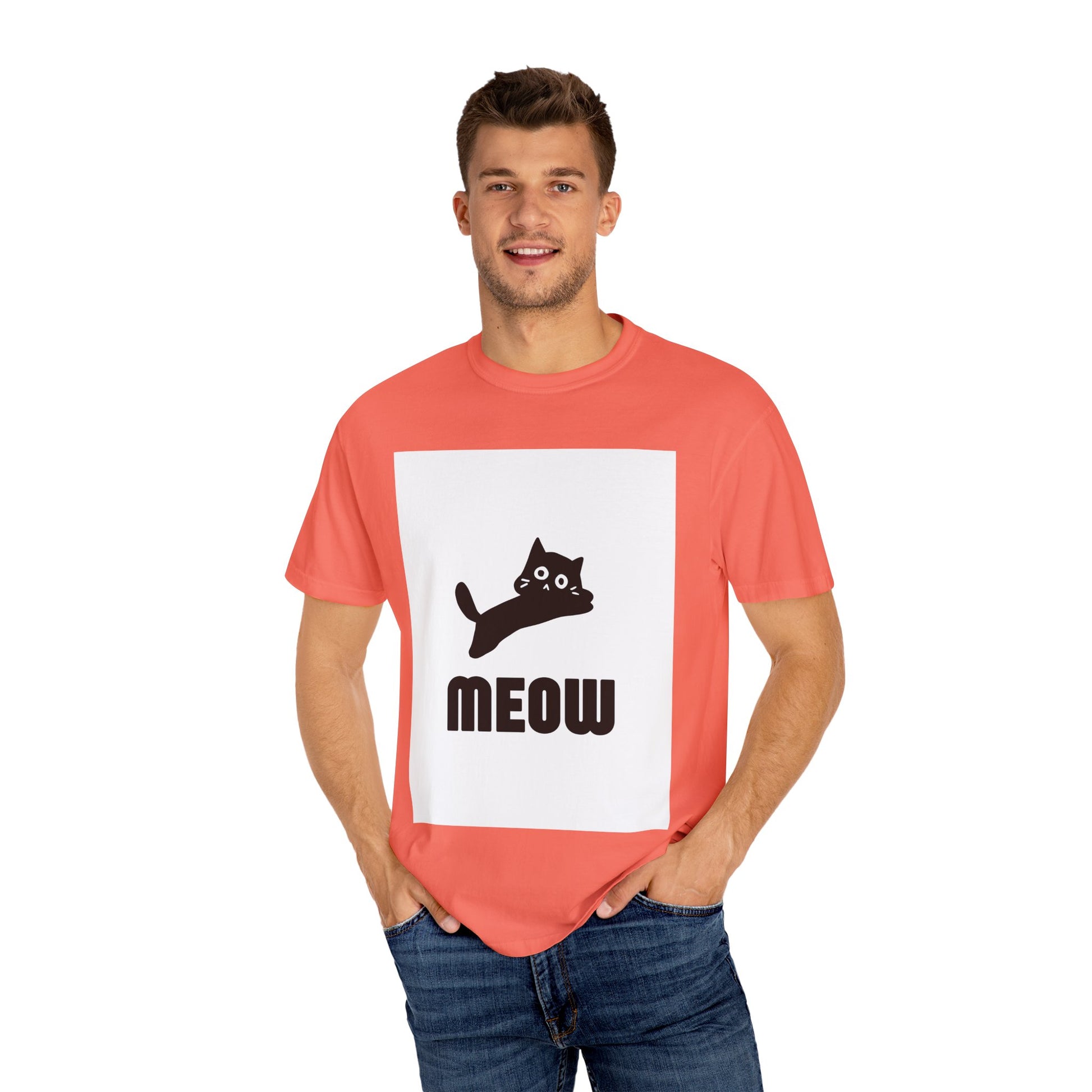 Playful Cat T-Shirt, Meow Tee, Unisex Animal Shirt, Cute Cat Lover Gift, Funny Pet T-Shirt, Casual Wear, Birthday Present