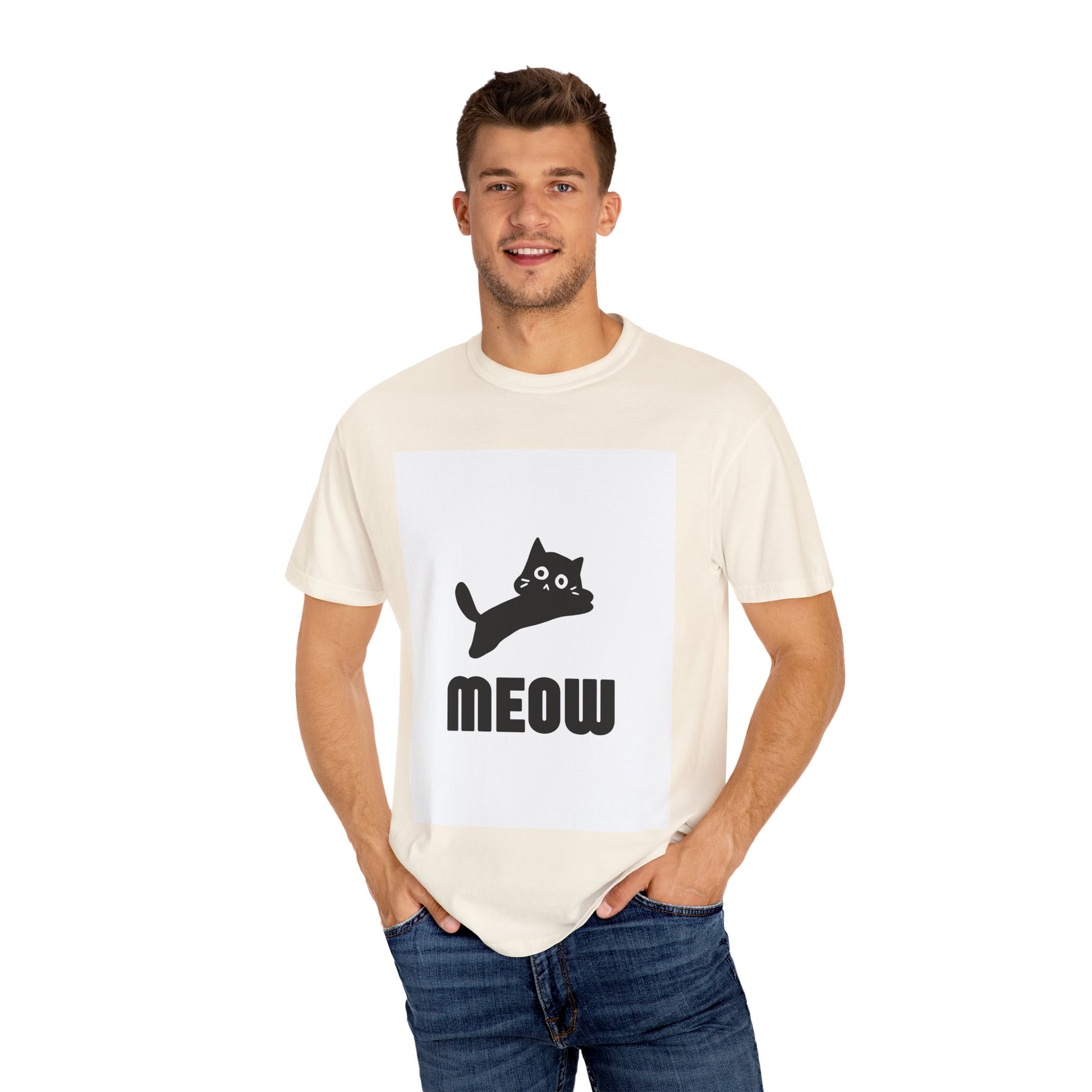 Playful Cat T-Shirt, Meow Tee, Unisex Animal Shirt, Cute Cat Lover Gift, Funny Pet T-Shirt, Casual Wear, Birthday Present