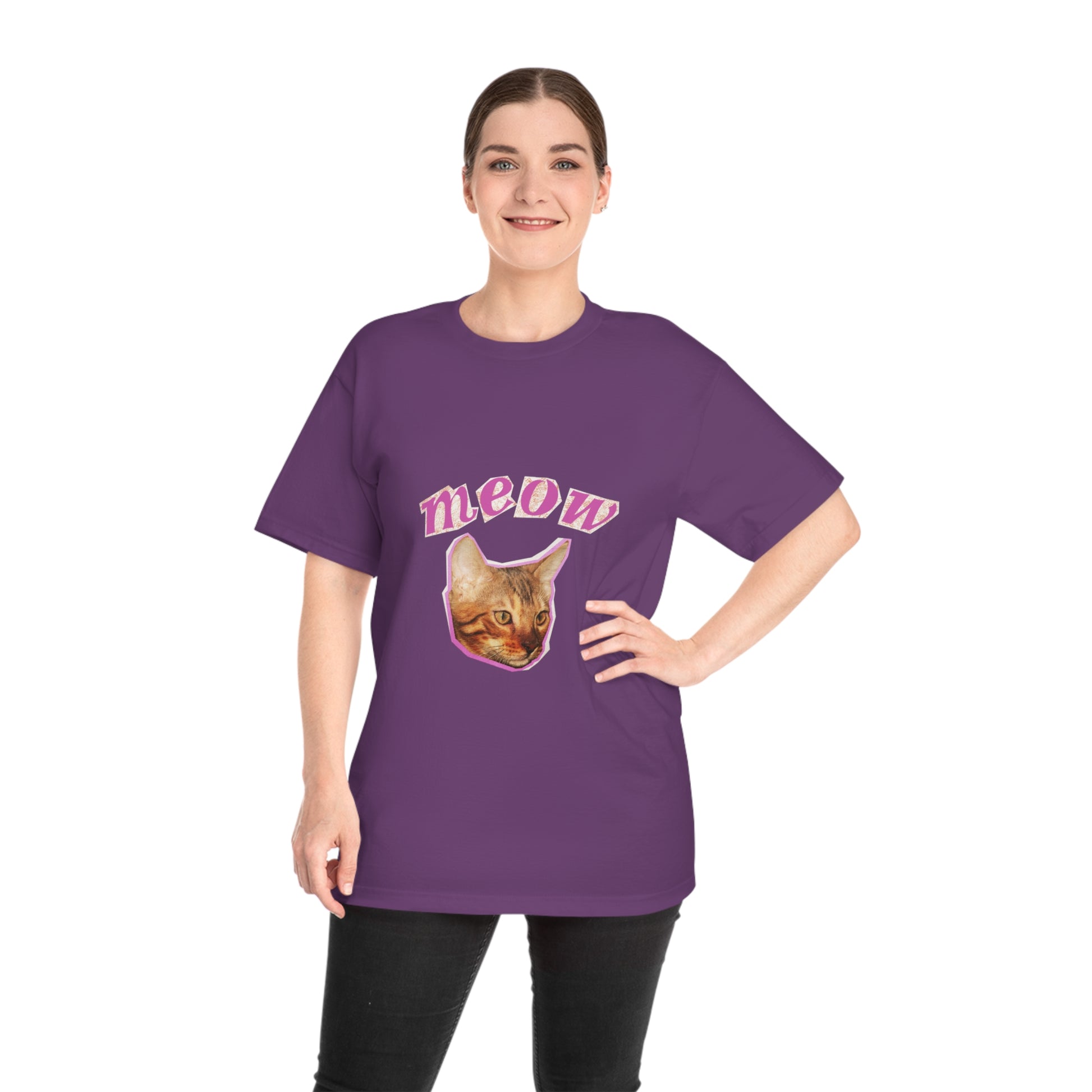 Meow Cat Unisex T-Shirt – Cute & Funny Gift for Cat Lovers | Casual Everyday Wear