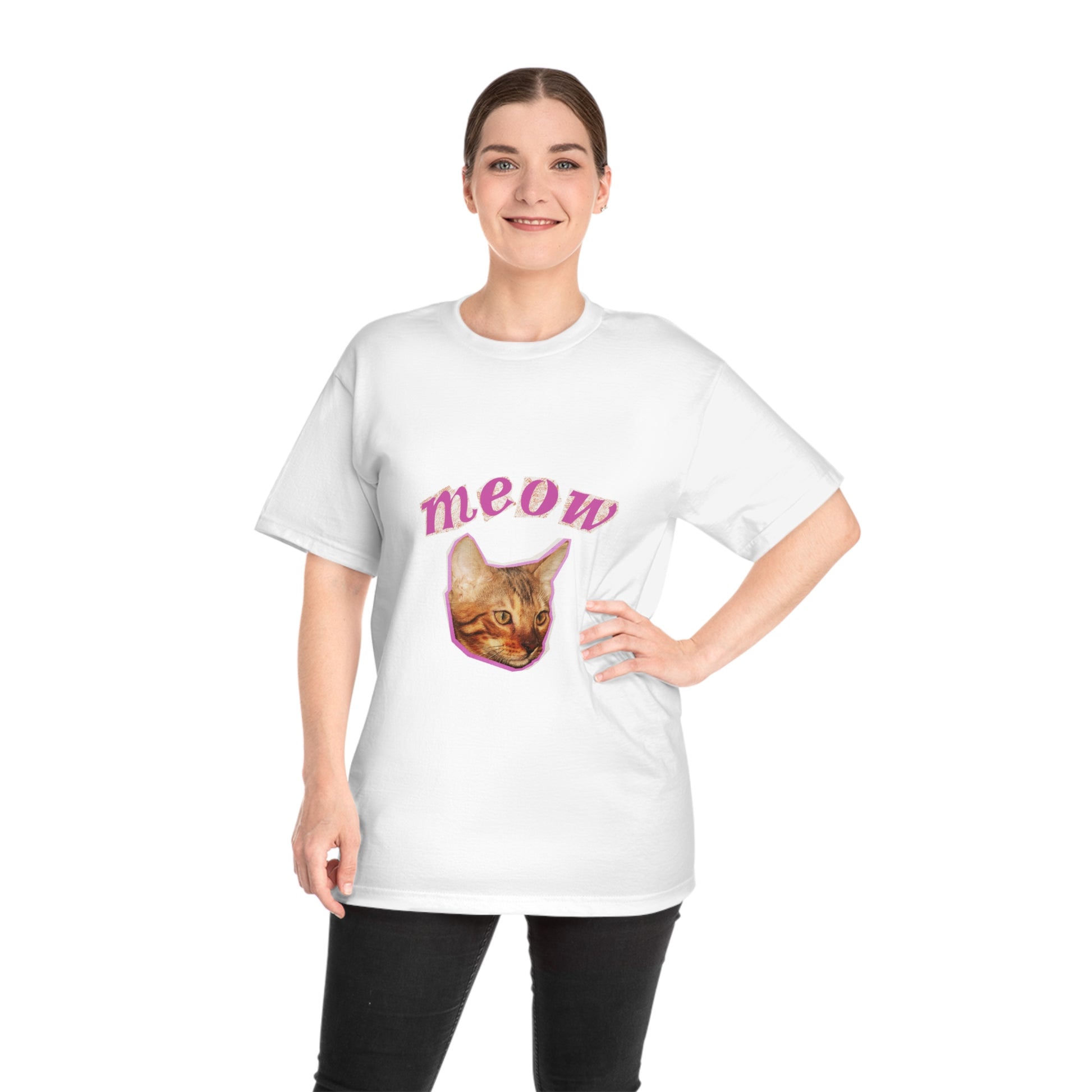 Meow Cat Unisex T-Shirt – Cute & Funny Gift for Cat Lovers | Casual Everyday Wear