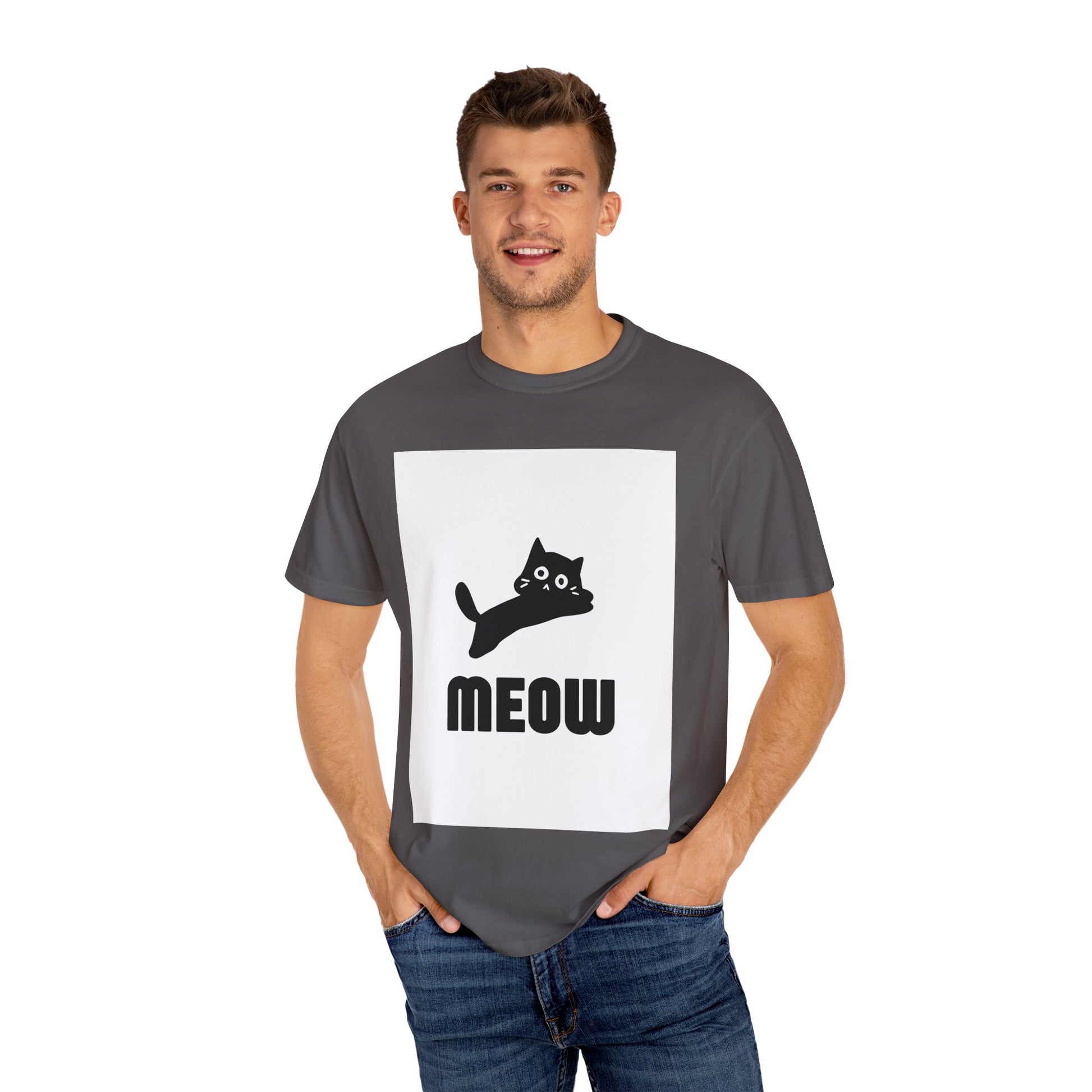 Playful Cat T-Shirt, Meow Tee, Unisex Animal Shirt, Cute Cat Lover Gift, Funny Pet T-Shirt, Casual Wear, Birthday Present