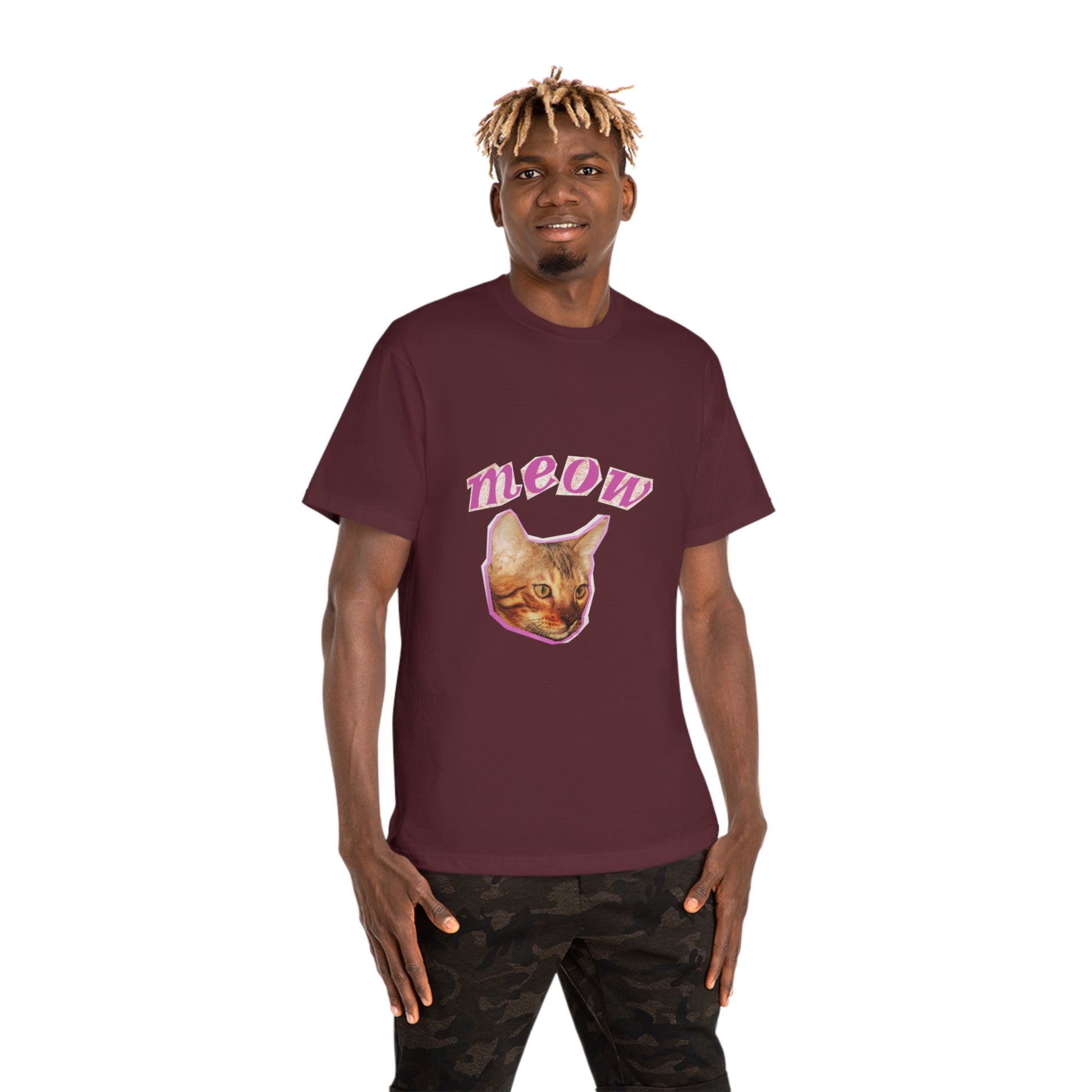 Meow Cat Unisex T-Shirt – Cute & Funny Gift for Cat Lovers | Casual Everyday Wear