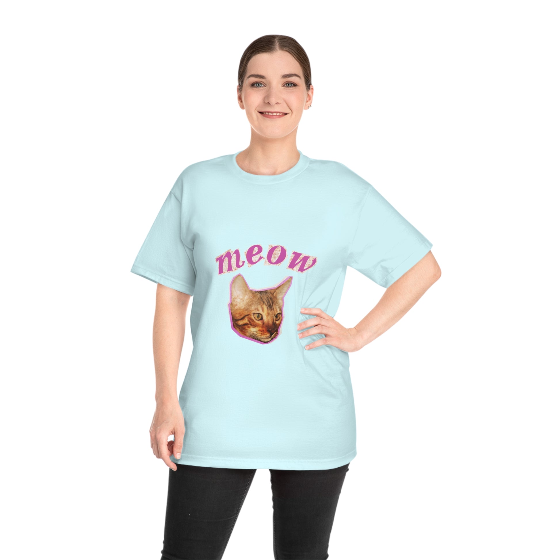 Meow Cat Unisex T-Shirt – Cute & Funny Gift for Cat Lovers | Casual Everyday Wear