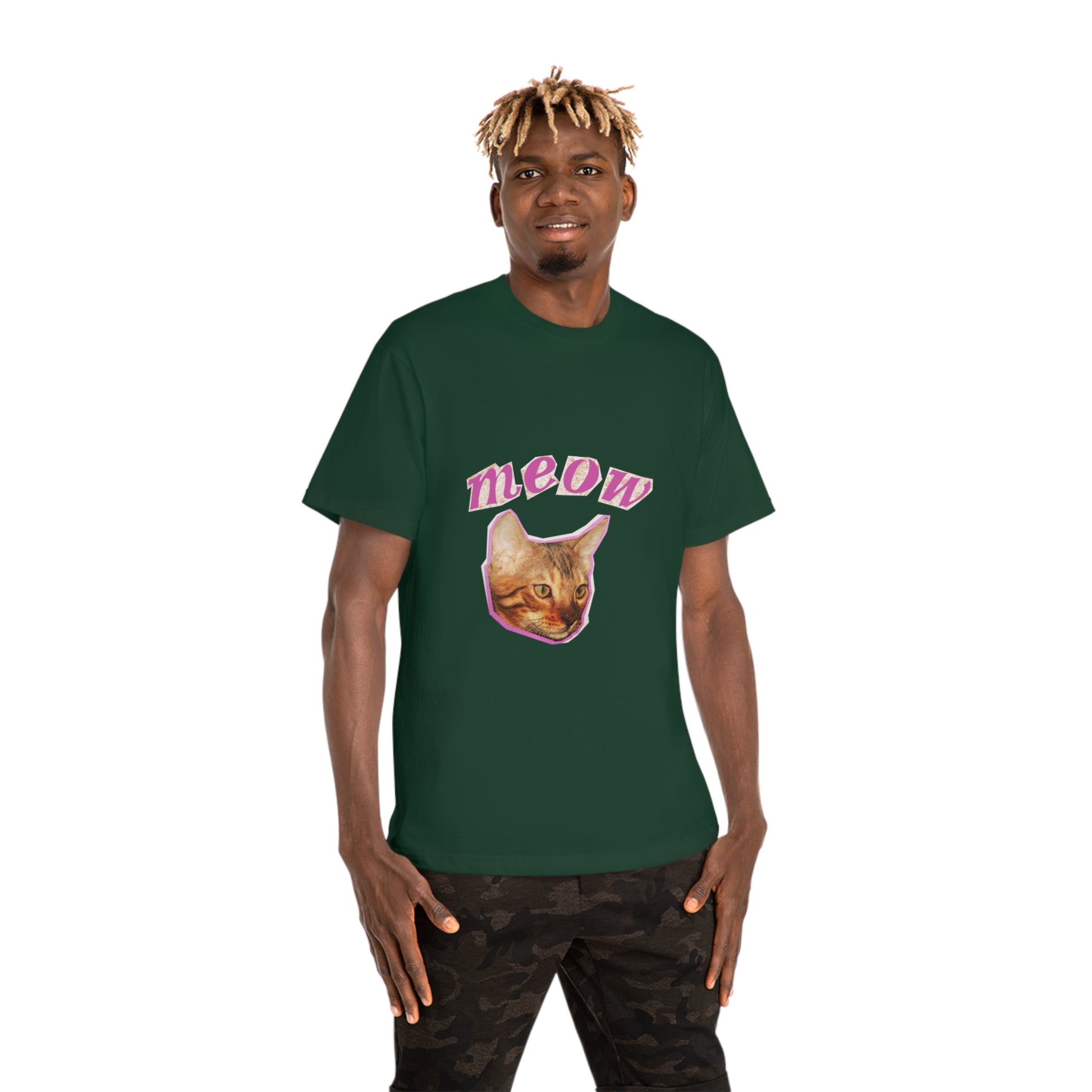 Meow Cat Unisex T-Shirt – Cute & Funny Gift for Cat Lovers | Casual Everyday Wear